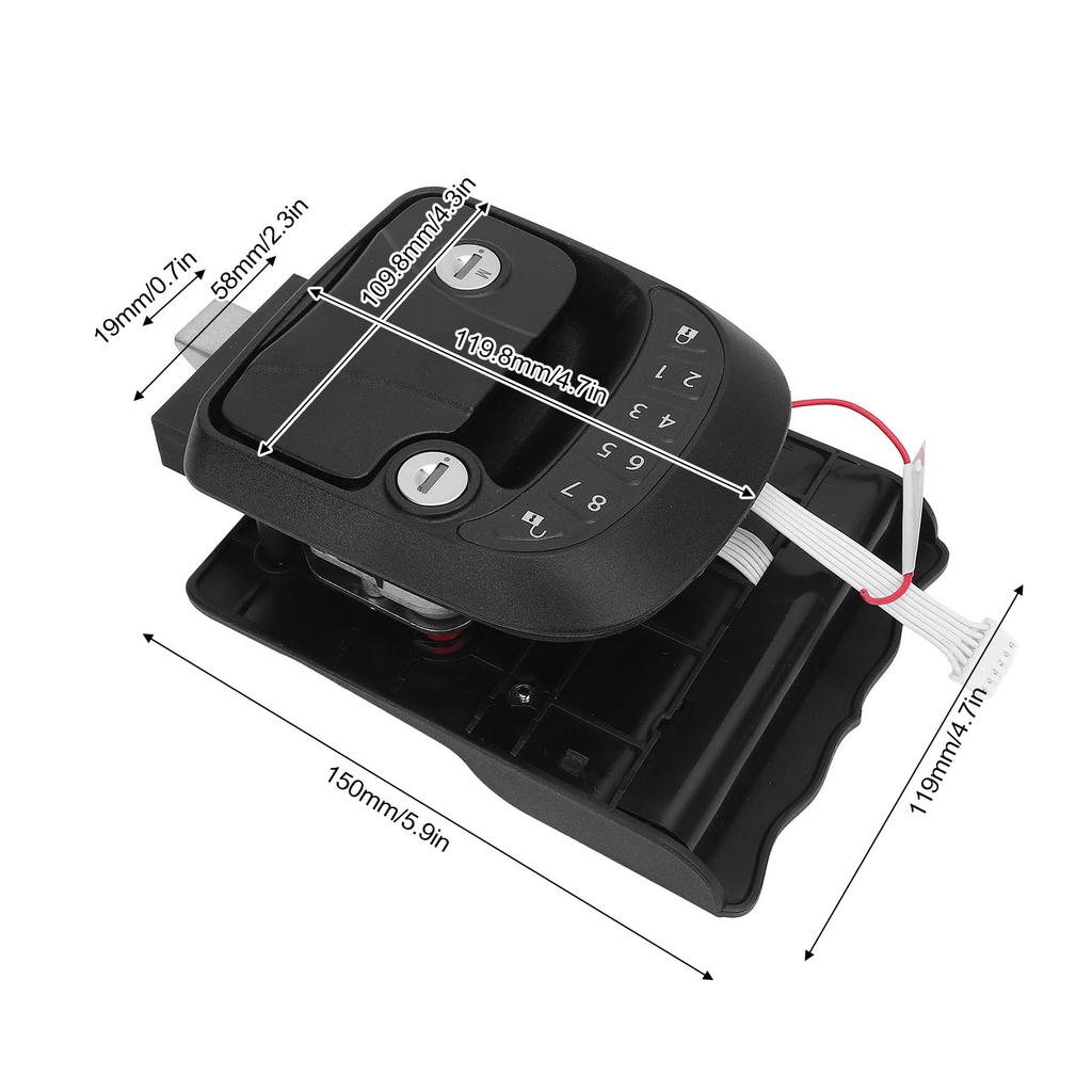 Keypad RV Door Latch Lock RV Door Lock  Keyless Entry Remote Control Keypad Zinc Alloy Trailer Door  for Trailers Motorhomes