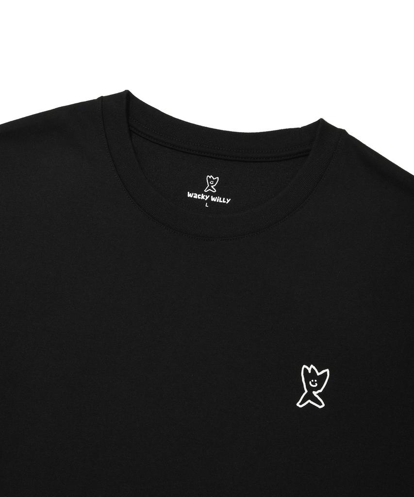 WACKY WILLY [26Ss] 2-Pack Signature Short Sleeve T-Shirt Black/White