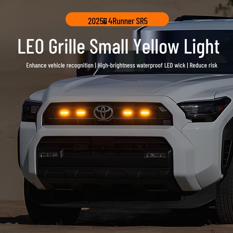 LED Daytime Running Lights for 25 Toyota 4Runner Models - TRD SR5 Grille, Small Yellow
