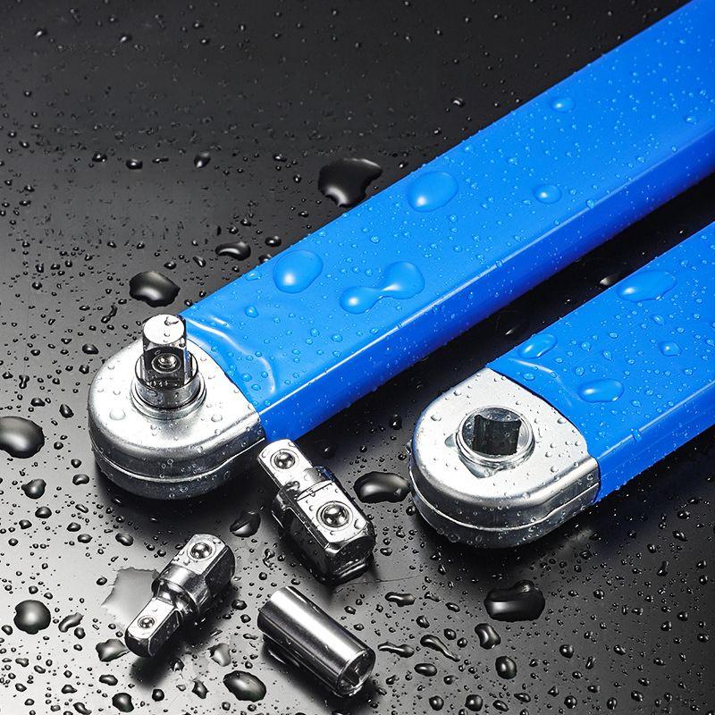 1Set Multi Functional Universal Adjustable Extension Wrench Set, Double Head 360-degree Rotating Ratchet Spanner