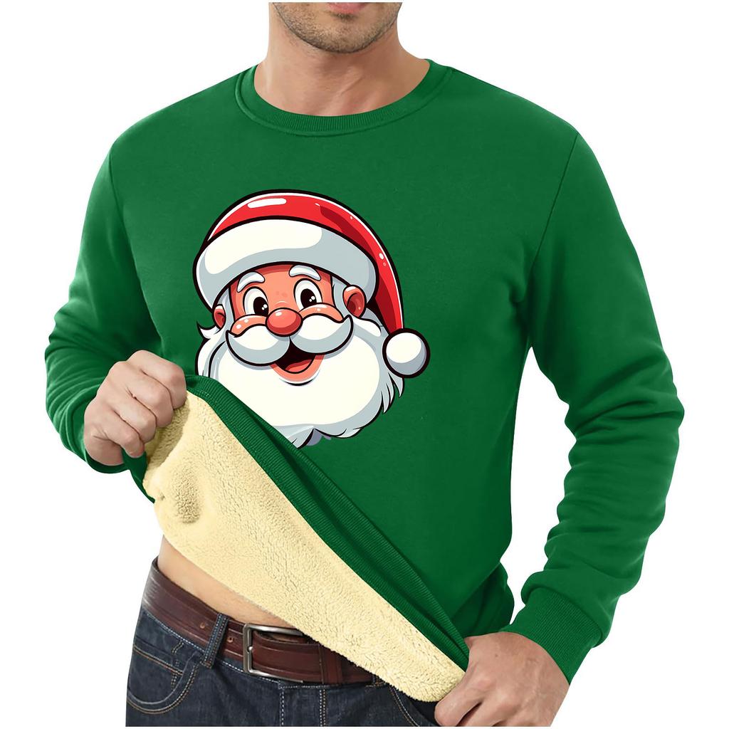 Men Sweatshirt Christmas Shirt Long Sleeve Funny Holdiay Crewneck Xmas Tops