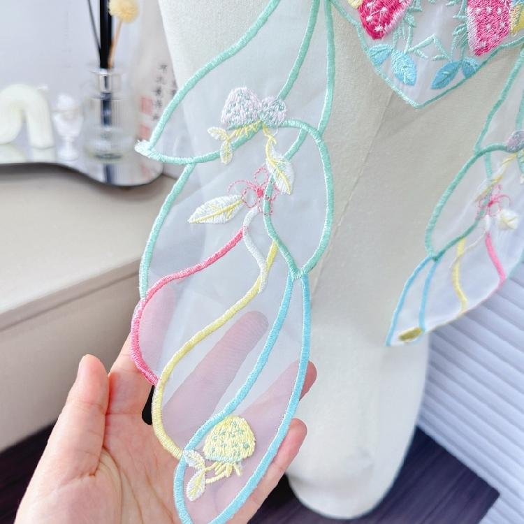 Yunjian Collar Decorative Hanfu Studded Pearls False Collar Embroidered Rabbit