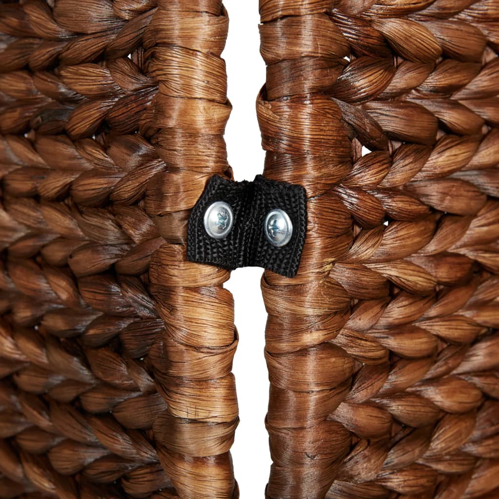 5 Panel Room Divider In Brown 205 X 180 Cm Wicker (Water Hyacinth)