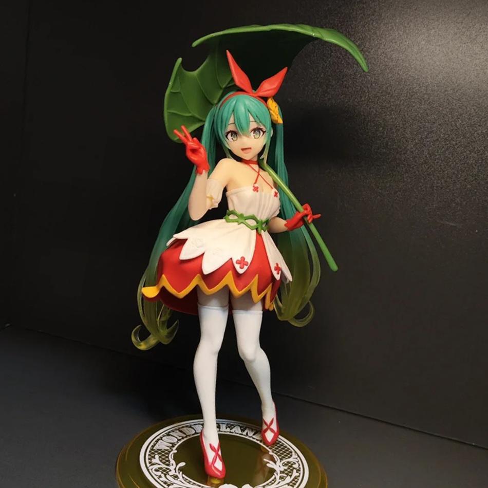 Animation Anime Beautiful Girl Hatsune Miku Wonderland Thumbelina Hatsune Miku Cute Handmade Puss In Boots PVC Model Decorations