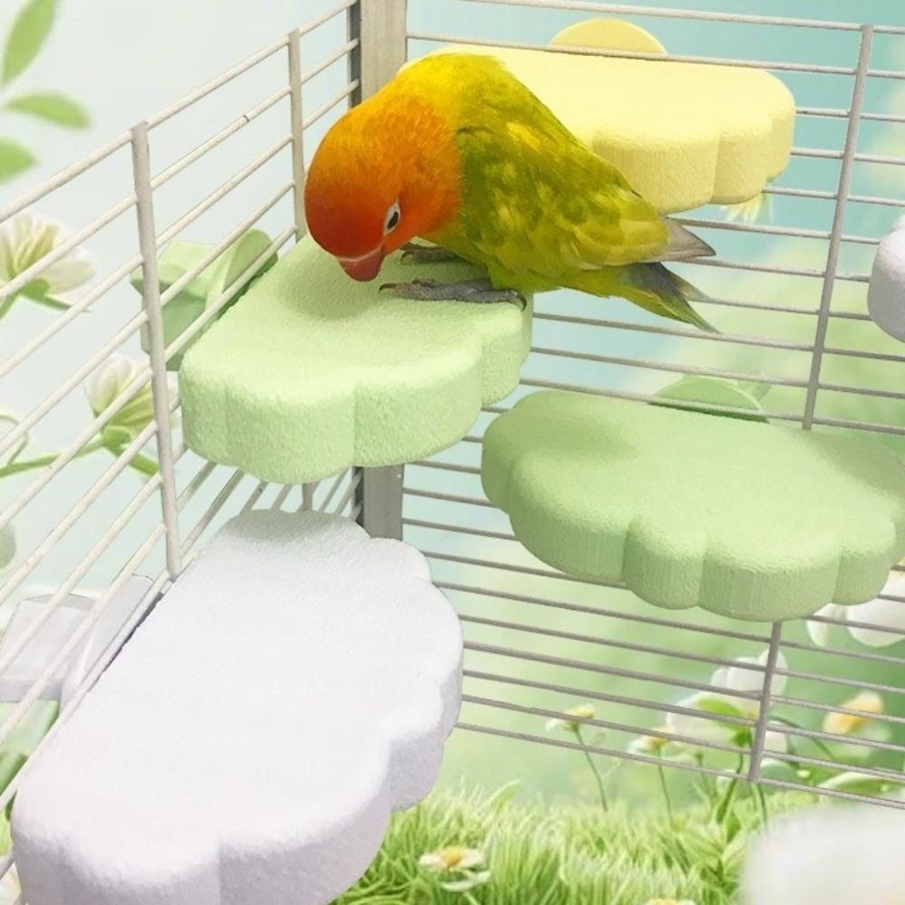 Wear Resistant Bird Resting Platform Cloud Shape Beak Grinding Stand Hopping Stand  Cockatiel