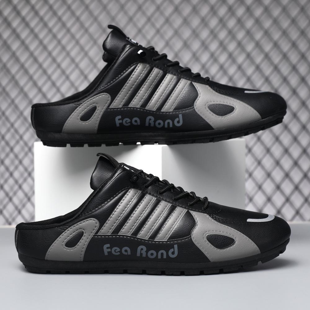 

Весняний новий тренд чоловічого взуття дихаючі ліниві напівпідтримуючі кеди шкіряна поверхня спортивні чоловічі сліпони чоловічі 44