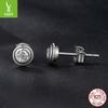 Bubble D Color Moissanite Stud Earrings S925 Sterling Silver Daily Simple And Versatile Round Ear Hole Earrings Women