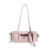 Sweet Girly Bow Handbag Women's 2025 New Simple Commuter Underarm Bag Versatile Shoulder Bag