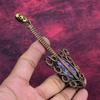 Charoite Pendant Copper Wire Wrapped Gemstone Pendant Handmade Guitar Jewelry