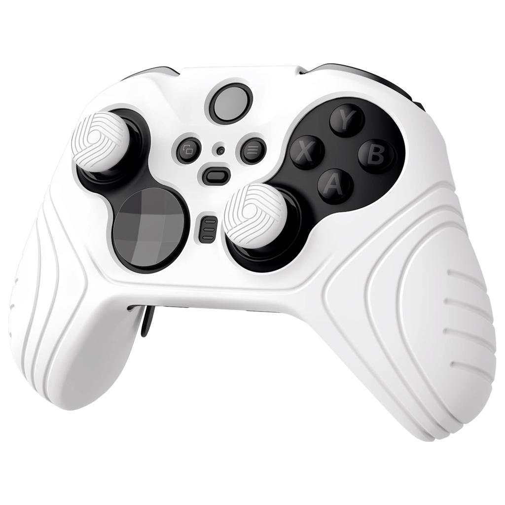 PlayVital Protective Cover for Xbox Elite Wireless Controller Series 2 Core, Includes Soft Rubber Skin and Thumbstick Cap Covers (White)