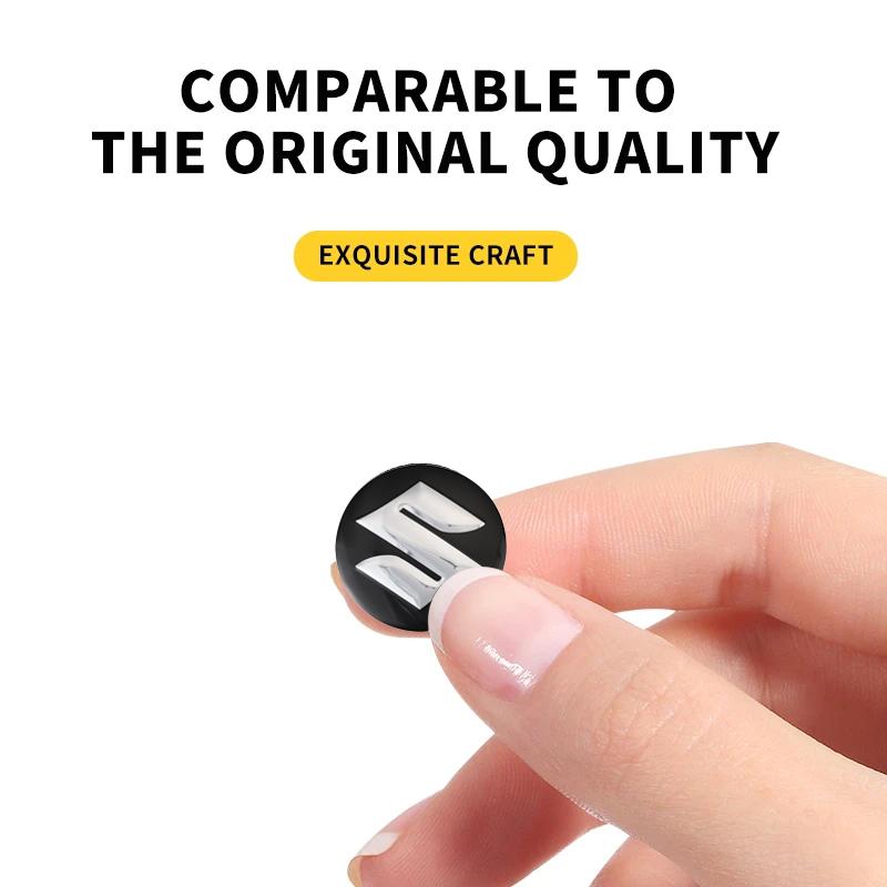 14mm Car Remote Key Sticker Aluminum Emblem Decal For Suzuki Vitara Jimny Alto Scross Baleno Samurai Kaiser Across Kizashi Swift