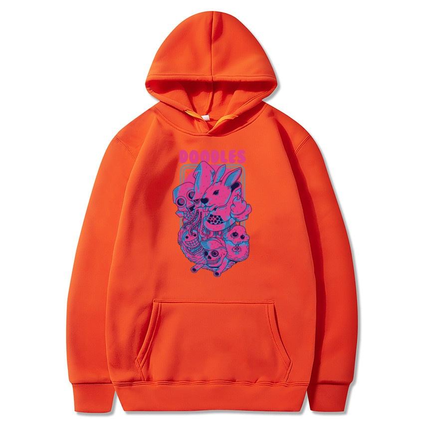 Funny Autumn And Winter Fleece Hoodie Street Fashion Harajuku Pullover, Men's and Women's Casual Long Sleeved Warm Hoodie