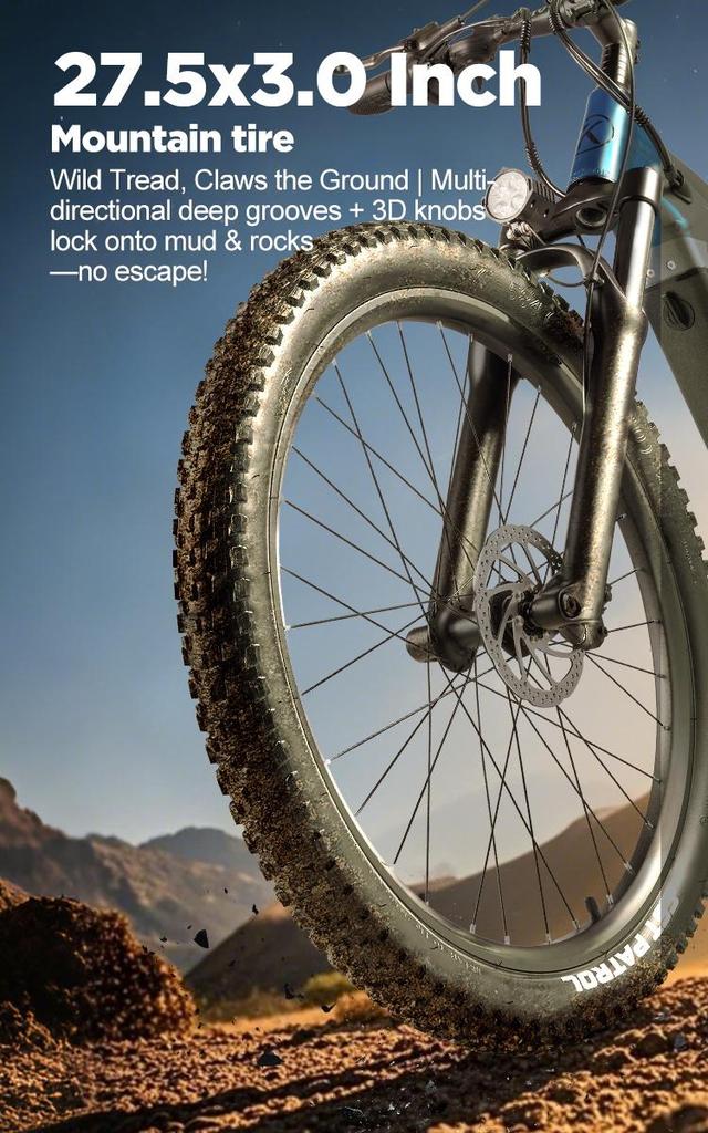 KIMDYMA K01 1000W Torque Sensor Electric Bike - Fat Tire Ebike with 48V20Ah Battery, Throttle, 50km/h Top Speed