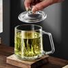 Glass Tea Mug with Lid and Handle (2-Pack, 350ml)