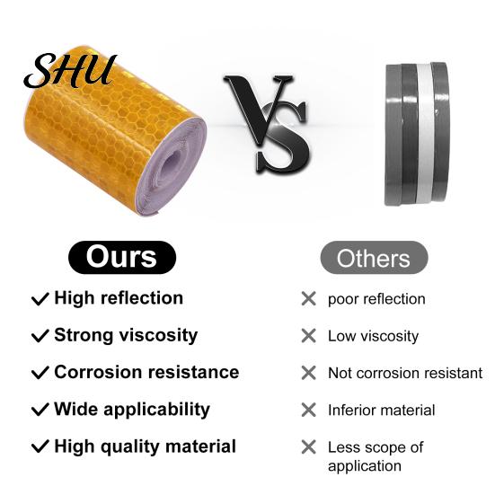 Car Protective Tape Strip Reflective Anti-collision Waterproof Universal Sticker Warning Safety Motorcycle Parts