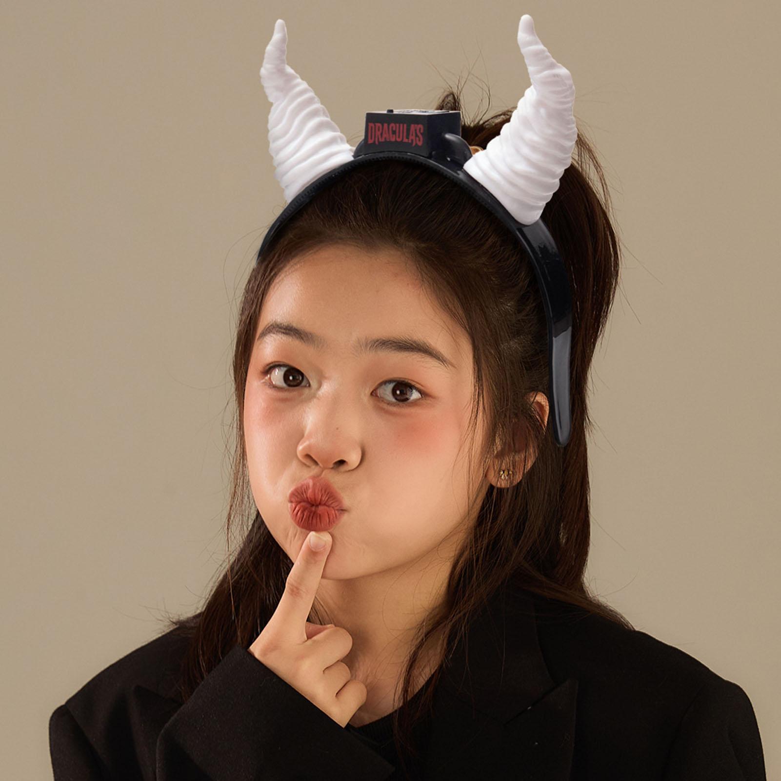 

Demon Horns Headband Halloween LED Flashing Horns Head Band Adjustable Headdress For Girls Men Women Kids Teens Dancers Event China Mainland