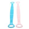 26.77in Silicone Back Scrubber Straps Double Sided Food Grade Safe Silicone Body Scrubber Belts with Anti Slip Handle