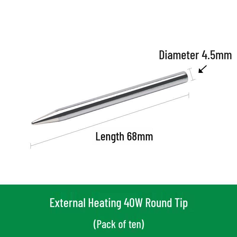 Lead-Free Eco-Friendly Electric Soldering Iron Tips: 30W/40W/60W - Universal Round, Pointed, Knife-Edge, and Horseshoe Styles.