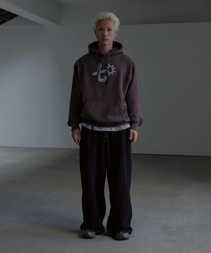 Tonilolenseu Washed Wide Symbol Logo Sweatpants Black