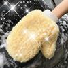Creative Bear Paw Car Wash Gloves Soft Wool Plush Cleaning Mitt Double-faced Glove Wash Car Detailing Cleaning Tool