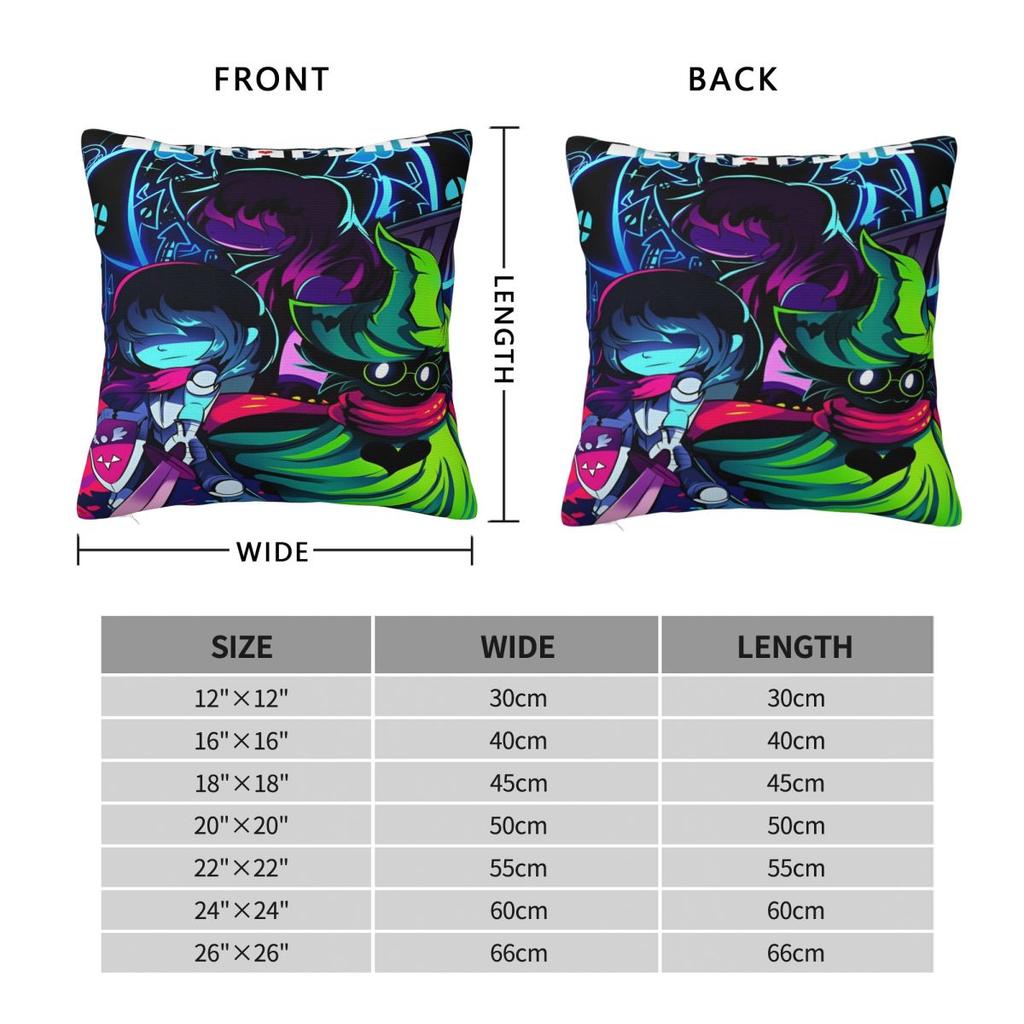 Stylish Home Deltarune Video Gamedecor Pillowcases Merch Pillow Covers Zippered Multi Size