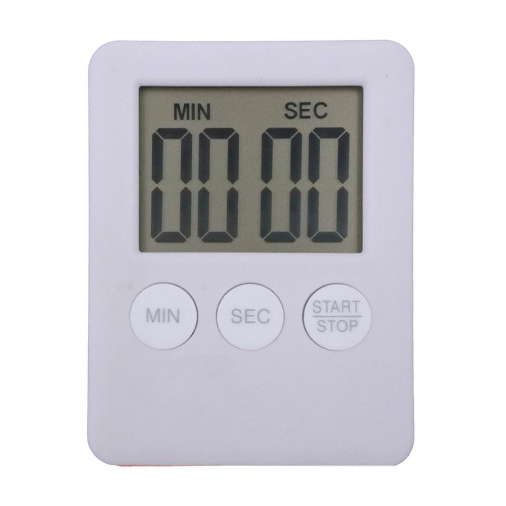 

Ультратонкий мини ЖК-цифровой дисплей кухонный таймер квадратный кухонный обратный отсчет будильник магнитные часы секундомер для сна часы таймер белый