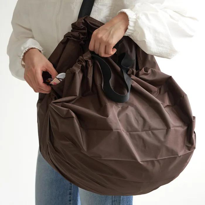 Dearcus Travel Foldable Shopping Bag Popcorn Pleated Bag + Hookie Fan
