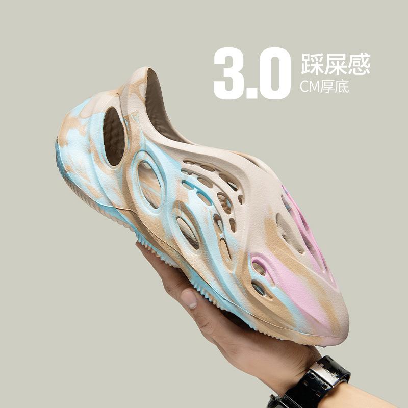 Hole shoes slippers summer cool slippers black colorful coconut camouflage blue brown pink large size beach shoes