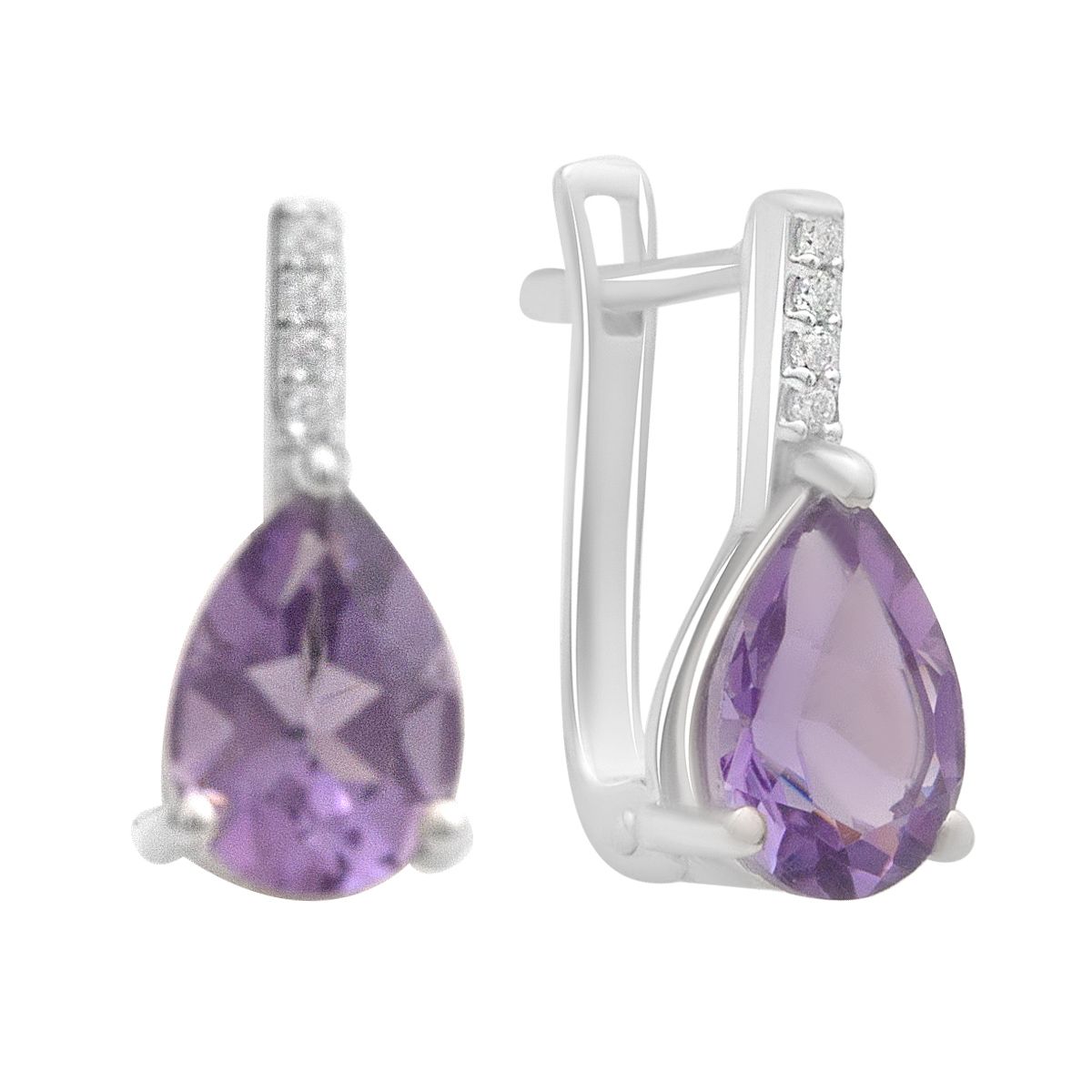 

Срібні сережки з натуральним аметистом 3.703ct (2194934) аметист