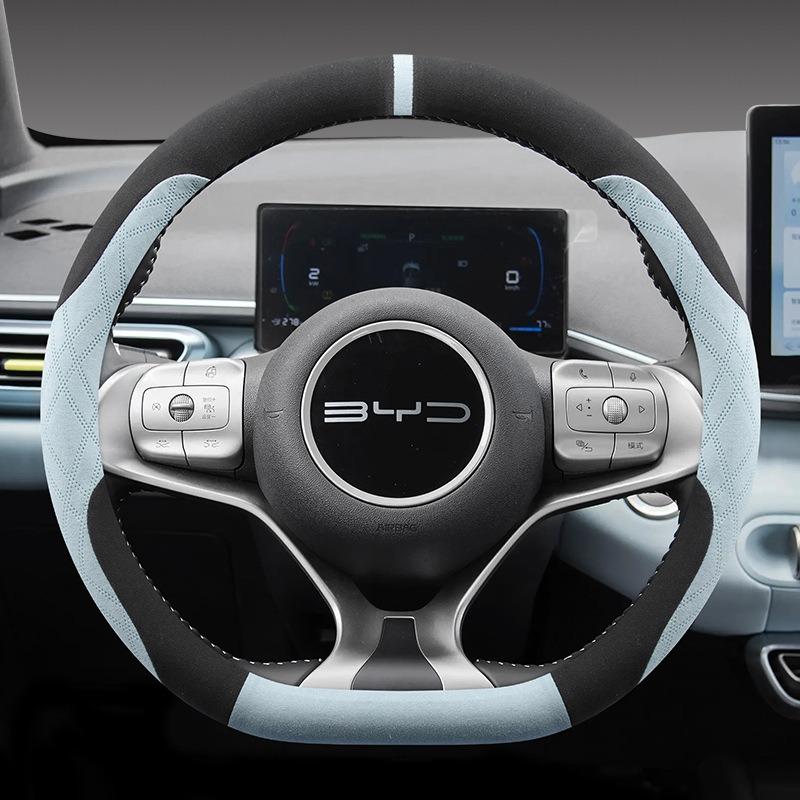 Car Steering Wheel Cover Wrap for BYD DOLPHIN MINI Braid On Steering-Wheel Cover Holder Handbar Protector Auto Cute Accessories