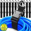 10Pcs Adjustable Cord Holder Heavy Duty Self Locking Cord Organizer Messy-Free Reusable Cable Management Straps Outdoor Wiring
