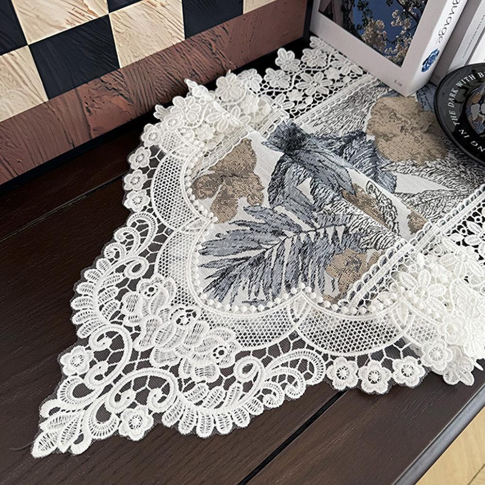 Lace High-End Table Runner Wear-Resistant Durable Non-Slip Home Decorative Long Strip Cover Cloth Table Runner Multi-purpose