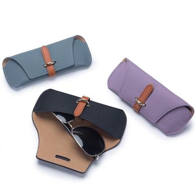 New Creative Portable Glasses Bag, Sunglasses Storage Bag, Genuine Leather, Literary and High-value Ins Sunglasses Box, Men's and Women's Tide