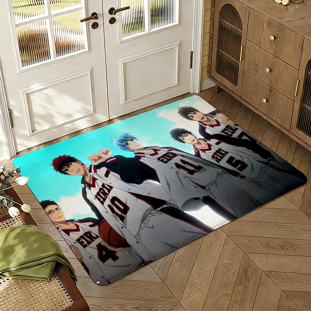 Kuroko s Basketball Floor Mat Soft Thickened Absorbent Non-Slip Bedroom Living Room Door Mat Home Decor Flannel Rugs