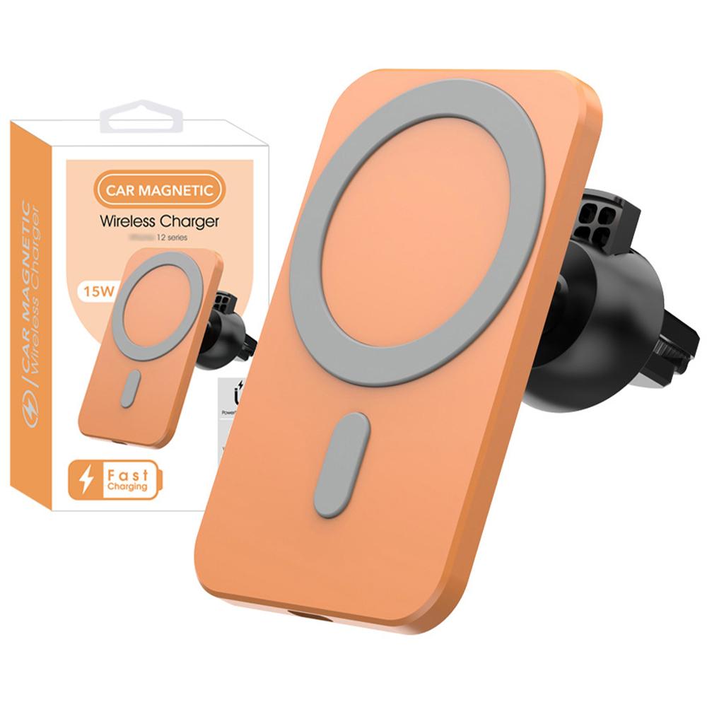 W87 Car Air Outlet Phone Mount Magnetic Wireless Charger Cell Phone Bracket Compatible with MagSafe