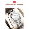 POEDAGAR Montre-bracelet Femme Exquise Étanche Lumineuse Date Mode Montres Dames Acier Inoxydable Montre à Quartz