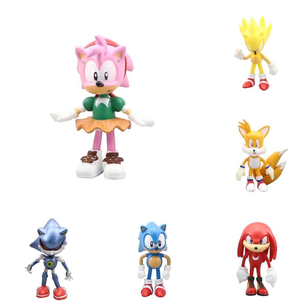 6pcs Diy Blocks Figures Kit Sonic Movie Game Dolls For Children