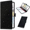 RSAquar Car Registration Insurance Holder Glove Box Organizer for and Essential AAA Glitter & ID, Driver's License, Documents, Unisex, Black, 2XL,