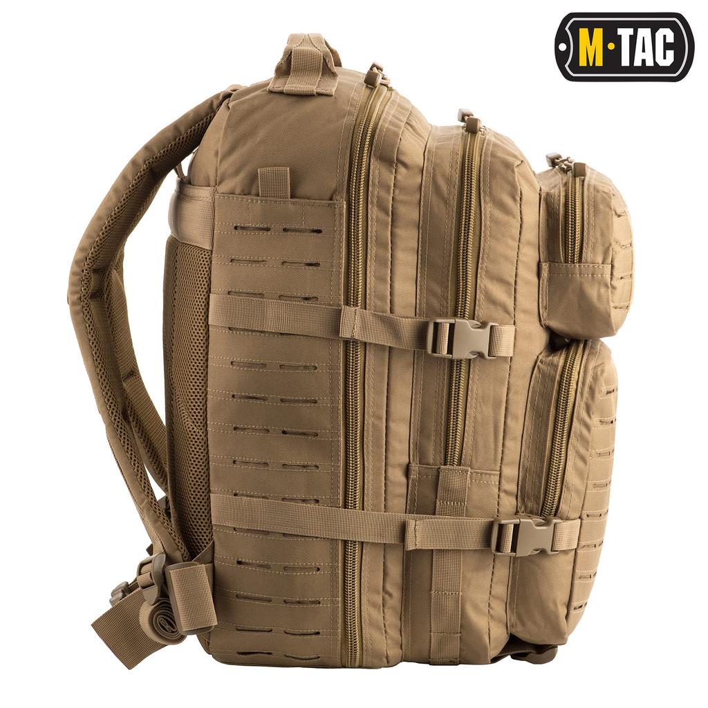 Large Laser Cut 36L Tactical Military MOLLE Lightweight Daypack Army Combat Daypack Backpack M-Tac Backpack, - - Rucksack, Bag, Coyote, 36L,