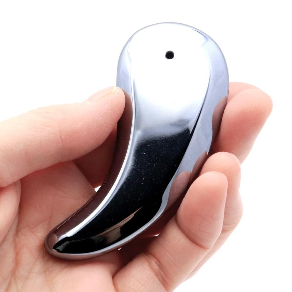 Terahertz Gua Sha Plate, 6N Purity, New Design with Improved Grip, Includes Instructions and Box