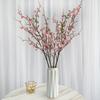 Artificial Cherry Blossom Branch with 5 Sub Branches 95cm Realistic Silk Flower Fake Peach Tree Branch for Wedding