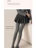 Ao Han Women's Grey Vertical Stripe Leggings for Autumn/Winter - Thick, Velvet-Lined, Hip-Lifting, Abdomen-Slimming Pantyhose