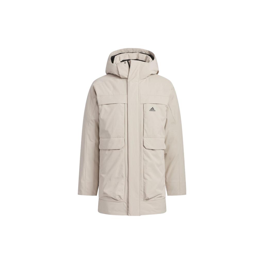Adidas 600 Puffer Hooded Jacket Men Outerwear Beige IV7554