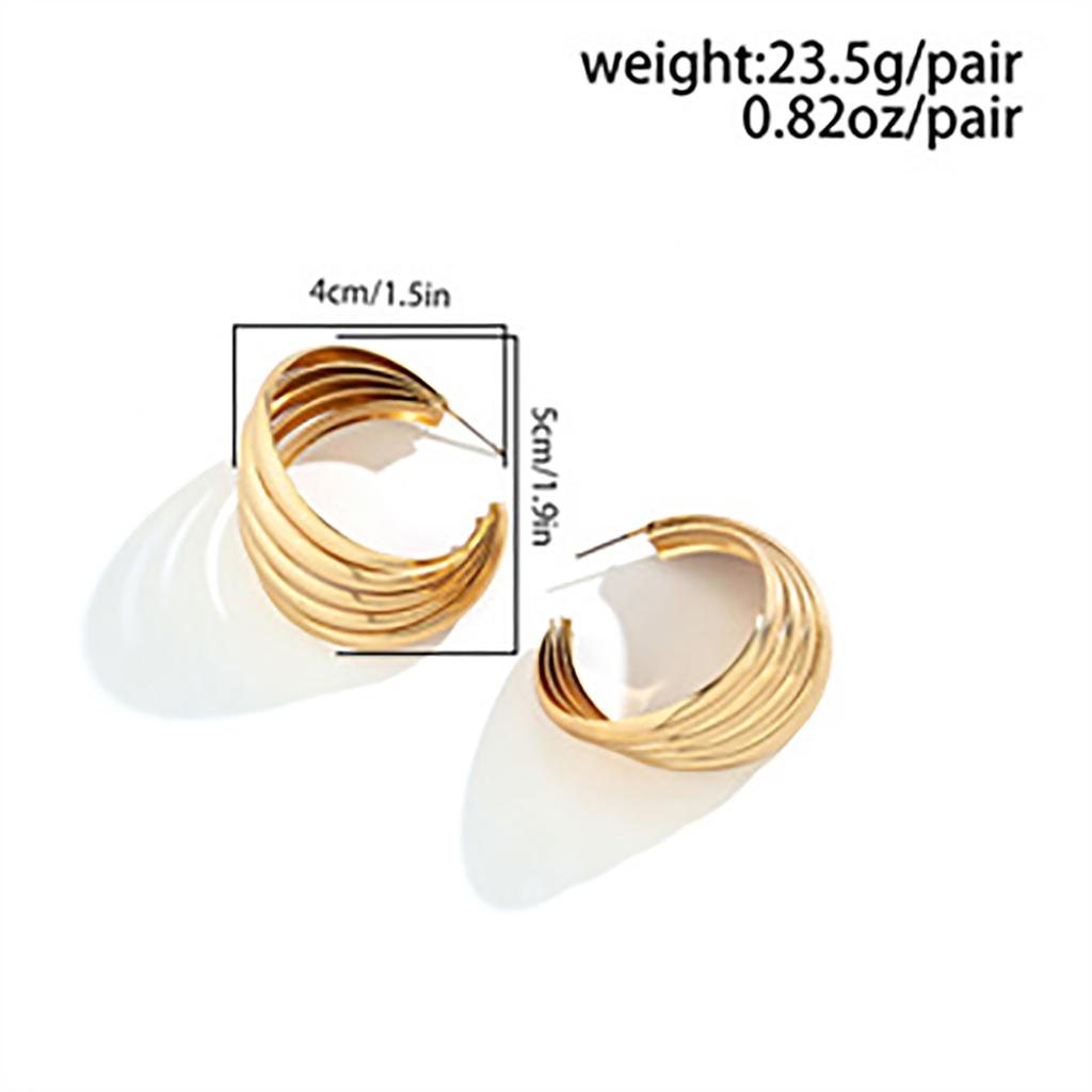 Big Open Wide Round Stud Earrings for Women Elegant Large Ladies Statement African Earring 2026 Fashion Jewelry Accessories Gift