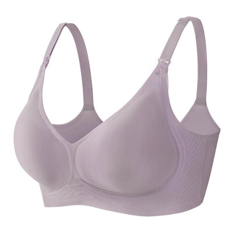 Women's Jelly Seamless Thin Anti-Sagging Gathering Fixed Cup Cushion Underwear