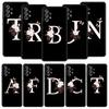 Handyhülle für Samsung Galaxy A13 A15 A17 A07 A21S A22 A23 A25 A31 A73 A32 A52 A52S A41 5G Weiche TPU-Schale Blumen Initialbuchstabe