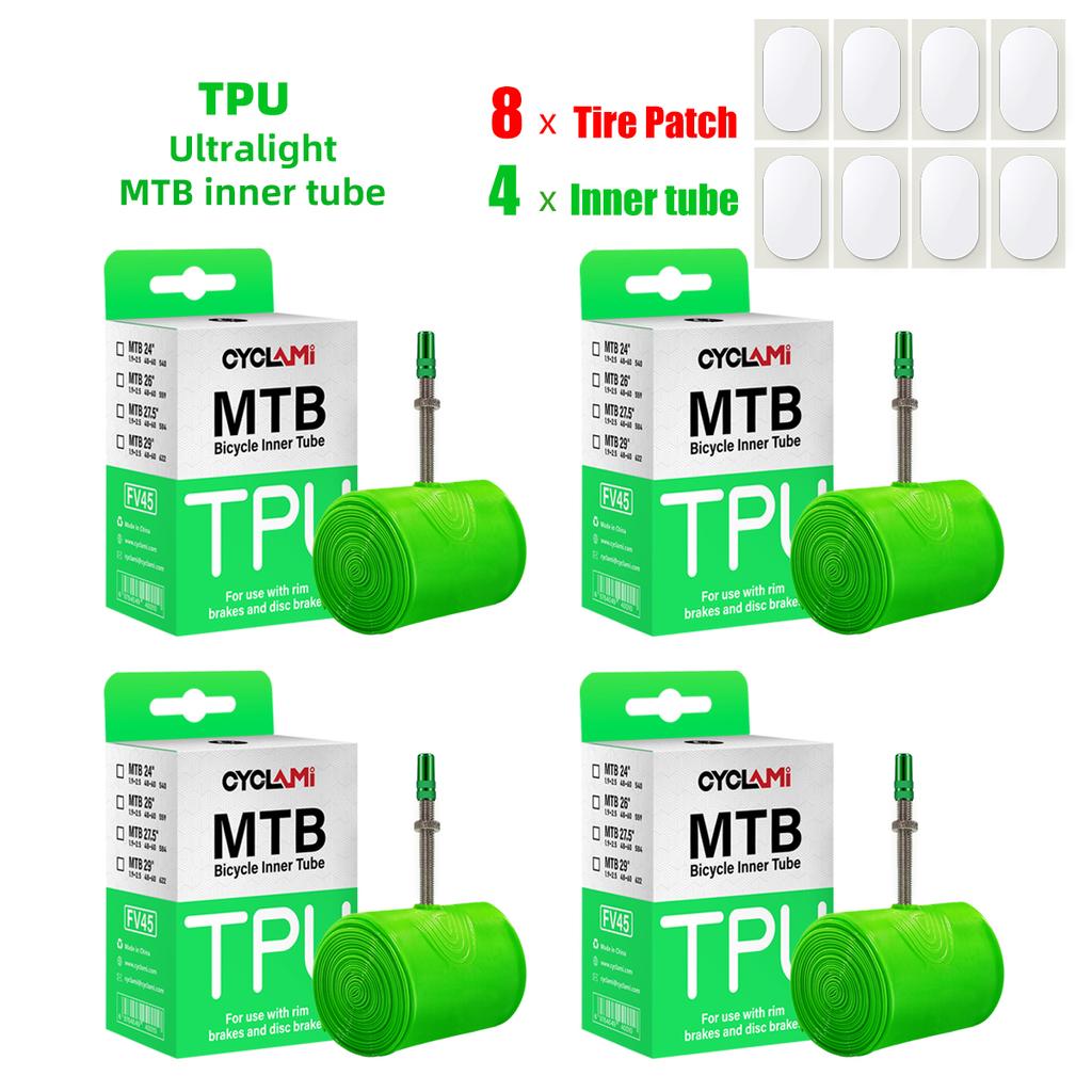 Ultralight MTB 29 Inches Bicycle TPU Tire 45mm Mountain Bike Inner Tube Metal French Presta Valve Anti-Oxidation CYCLAMI