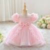 Girls' Princess Bowknot Dress - Puff Mesh Skirt for Parties & Performances