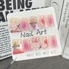 Short Duckbill Press-On Nails Ice-Translucent Blush French Tip Artificial Nail Tips Women Sweet Cool Style