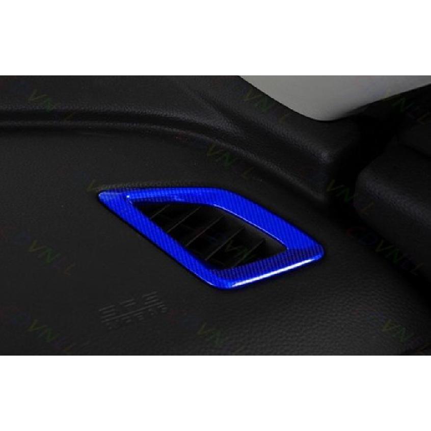 Car Dashboard L&R Air Outlet Vent Cover For Honda Accord 18-22 Blue Carbon Fiber